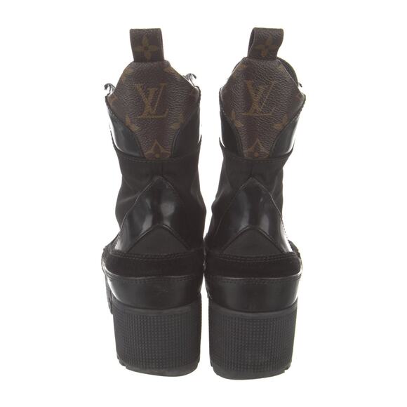 ❤️Louis Vuitton Monogram Pattern Leather Combat Boots❤️ - Picture 4 of 5